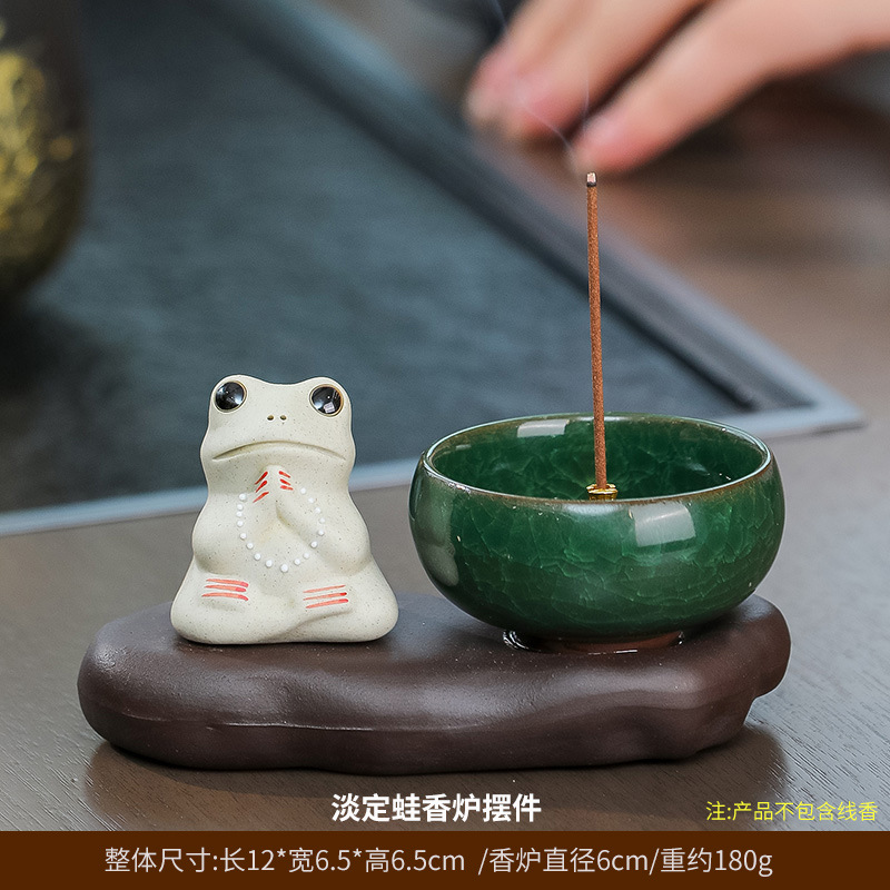 Brûleur d'encens Grenouille Zen