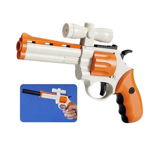 DIY組み立てピストルおもちゃ銃セット子供用ショットガン弾丸ランチャーシミュレート手動リボルバーサイレンサー付き - Product Image 1