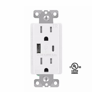 UL 3.6a FTR15C 15A USB a + c插座北美18W usb c型墙壁插座电源插座 - Product Image 1