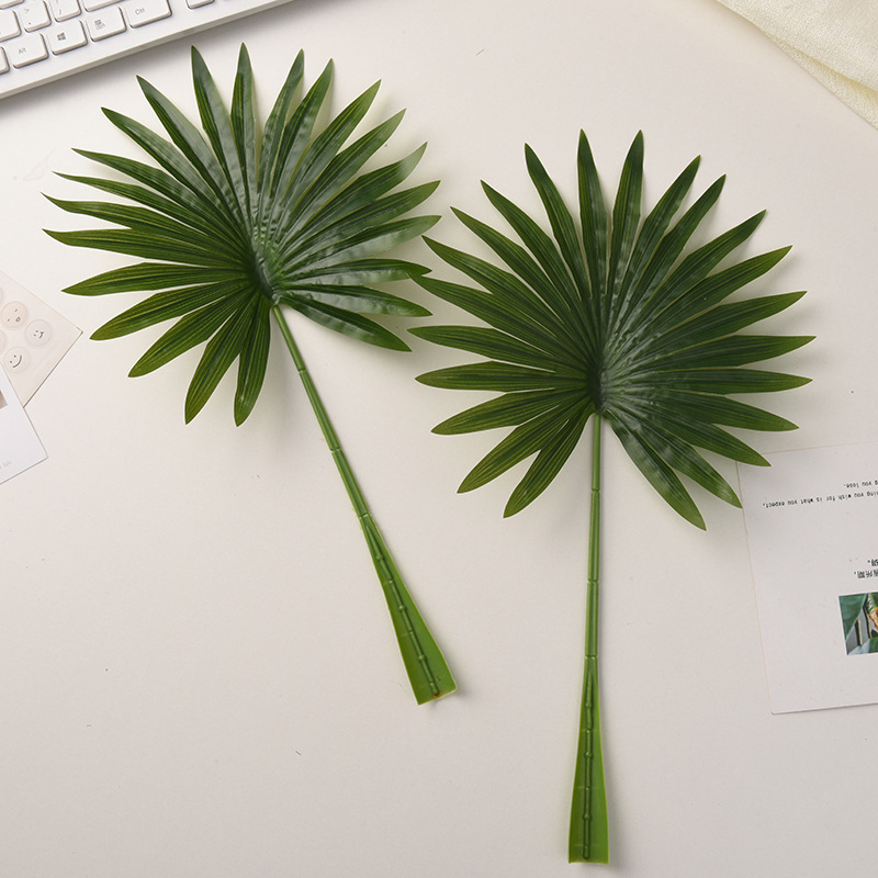 #1ใบปาล์ม Areca (สีเขียวเข้มขนาดเล็ก)