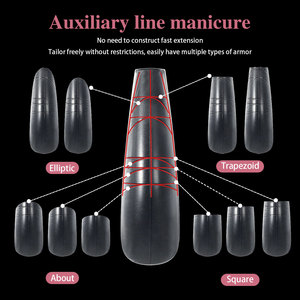 Miss240 adet Nail Art İpuçları Stiletto rehberlik hattı konumlandırma hattı ile akrilik çivi tam kapak tırnak uzatma İpuçları - Product Image 4