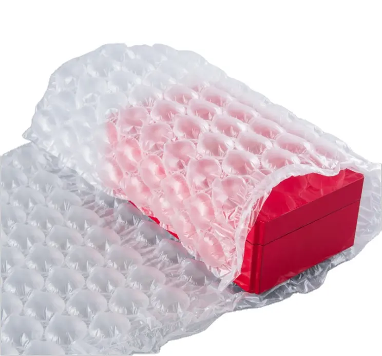 Rollo de película de cojín de burbujas de aire HDPE impermeable de plástico inflable para materiales de protección logística duraderos