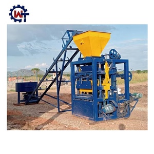 Qt 4-24 Pequeno Automático Oco Tijolos Que Fazem Máquinas Tijolo De Construção Que Faz A Máquina De Bloco De Concreto Sólido