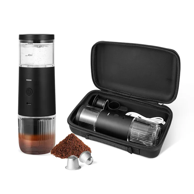 Prix de gros nouveau design voiture de voyage USB café sur le pouce mini automatique espresso électrique goutte à goutte cafetières portables