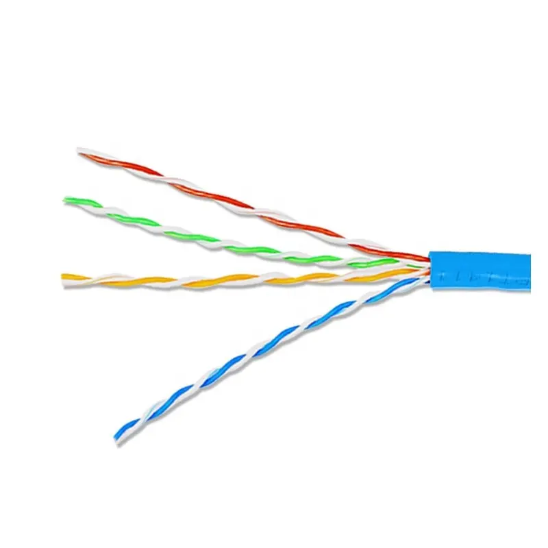 305m 1000ft 4 pares azul eléctrico Poe 100M interior 24 Awg 4 pares Lan red Ethernet Cable Utp Cat5e Cable