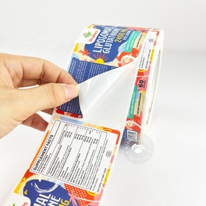 Baskılı parlak mat su geçirmez vinil şişe kavanoz güvenlik etiketi rulo özel kendinden yapışkanlı gıda paketi logo etiketi çıkartmalar - Product Image 2