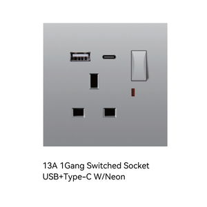 Abuk Factory Ultra-thin Skin Feel 1Gang Switch Electrical <strong>Multi</strong> <strong>Functional</strong> Power 2 <strong>USB</strong> Port Outlet Light Wall Switch <strong>Socket</strong> - Product Image 3
