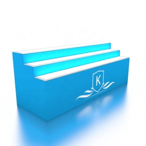 Hot Sale 8ft Straight Expo Show Promotion <strong>Table</strong> Show Event Light Weight Quick Assemble LED <strong>Step</strong> Exhibition Tradeshow <strong>Counter</strong> - Product Image 1