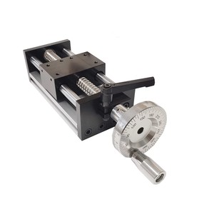 Módulo de movimiento de mesa deslizante de riel de guía lineal de tornillo de bola con elevación cruzada de rueda oscilante manual - Product Image 6
