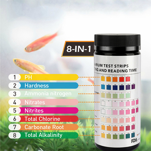 Hygger Que Thử Bể Cá 8 Trong 1 Thông Số Kiểm Tra Cá Nước Amoniac Nitrat Rite Độ Cứng Clo Cacbonat Độ PH Của Rễ - Product Image 2