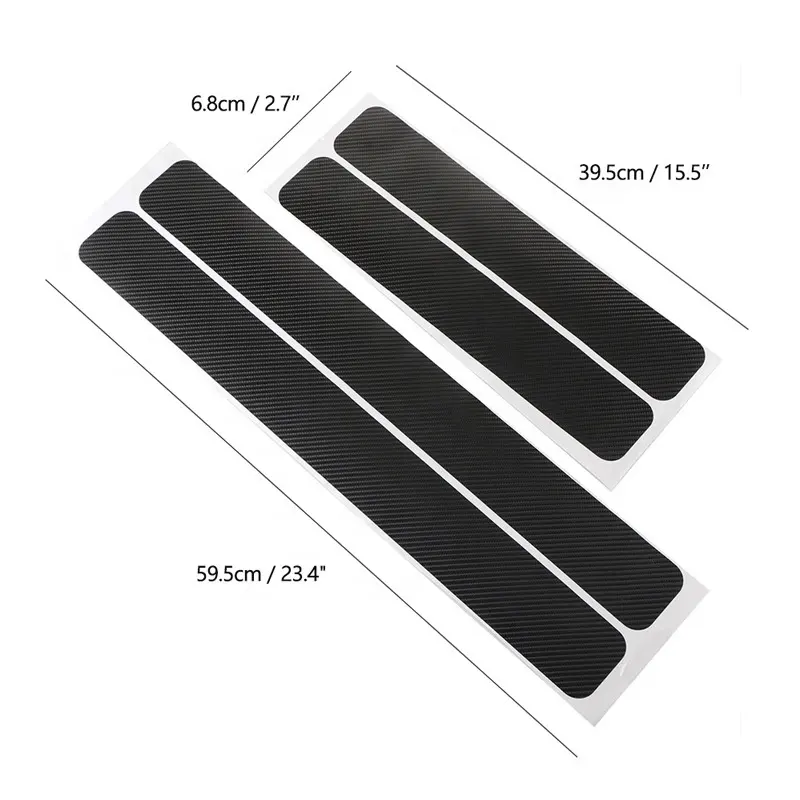 4 Stück Autotür schweller Schutz folie Anti-Scratch Anti-Kick-Schutz folien aufkleber Universal 3D Carbon Fiber Car Sill Aufkleber