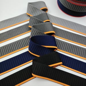 Diseño personalizado logotipo personalizado color material patrón al por mayor 3D en relieve letra jacquard banda elástica correas con logotipo - Product Image 3