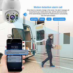JideTech-Cámara de seguridad de red IP para interior/exterior, sensor CMOS IP66 con ranura para tarjeta SD, wifi, cámara PTZ, Audio bidireccional, 5MP, 4X - Product Image 3