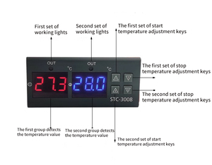 Premium STC-3008 Dual Display Digital <strong>Temperature</strong> <strong>Controller</strong> With Wholesale Popular STC-3008 <strong>Temperature</strong> <strong>Controller</strong> - Product Image 6