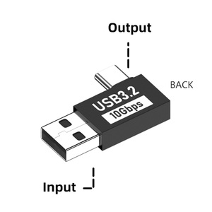 Adaptador convertidor USB 3,1 macho a tipo C macho, Conector de extensión de 30 a 1, 2 a 1, transmisión de datos de 10Gbps, carga PD 3A - Product Image 6