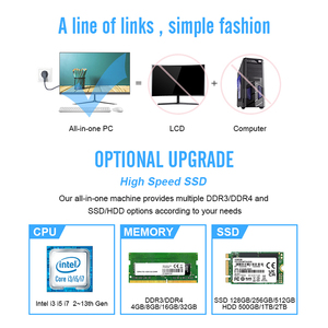 Masaüstü bilgisayar hepsi bir Pc 21.5 23.8 inç Pc All-In-One masaüstü bilgisayar I3 I5 I7 Ssd Aio masaüstü monoblok Pc hepsi bir - Product Image 3