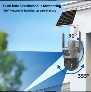 Sistema de seguridad para el hogar Cctv 128g Cámara tipo bala Detección de cuerpo humano 4G Sim Lte Cámara de vigilancia de energía solar con sensor de movimiento - Product Image 5