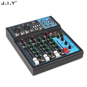 F04 profesyonel küçük Mini 4-channel USB Blueteeth MP3 dj denetleyici USB ses ses mikseri - Product Image 6