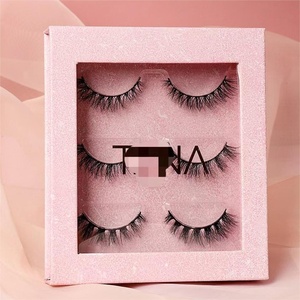 IShero Customized Green Packaging 3D Natural <strong>Mink</strong> Half <strong>Lashes</strong> Private logo Customize Eyelashes Box <strong>3</strong> Pairs Set Blue <strong>Lashes</strong> Box - Product Image 5