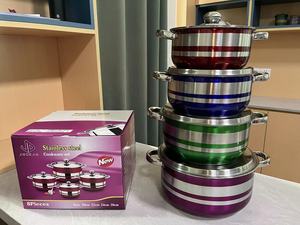 Bán Buôn Cảm Ứng Nồi Đồ Nấu Nướng Lớn Thép Không Gỉ <span class=keywords><strong>8Pcs</strong></span> Súp Phục Vụ Nồi Nhà Bếp Thiết Bị Nấu Ăn Đặt Súp Và Chứng Khoán Nồi - Product Image 4