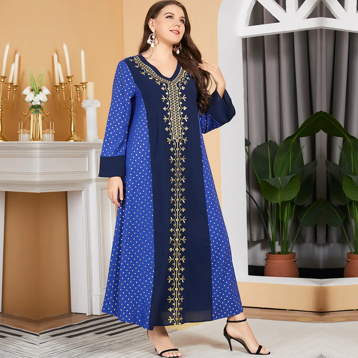 Khimar-hiyab musulmán para mujer, vestido musulmán Abaya de Dubái, tienda en línea, abaya azul, modesto, 2023