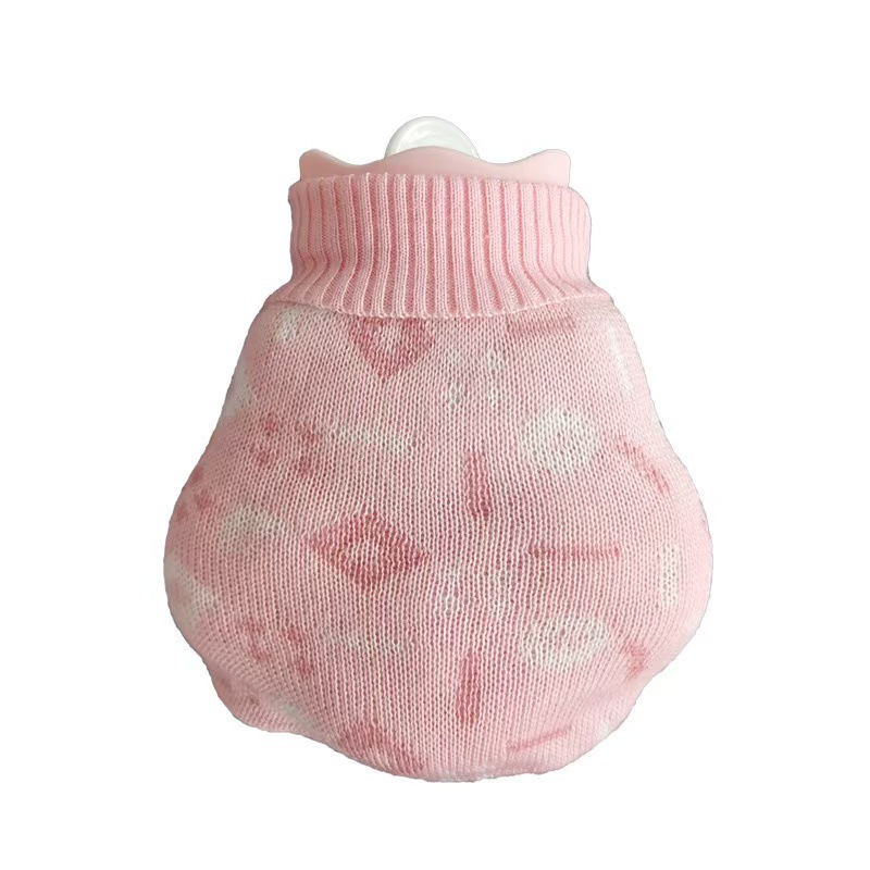 Pink with knitted bag