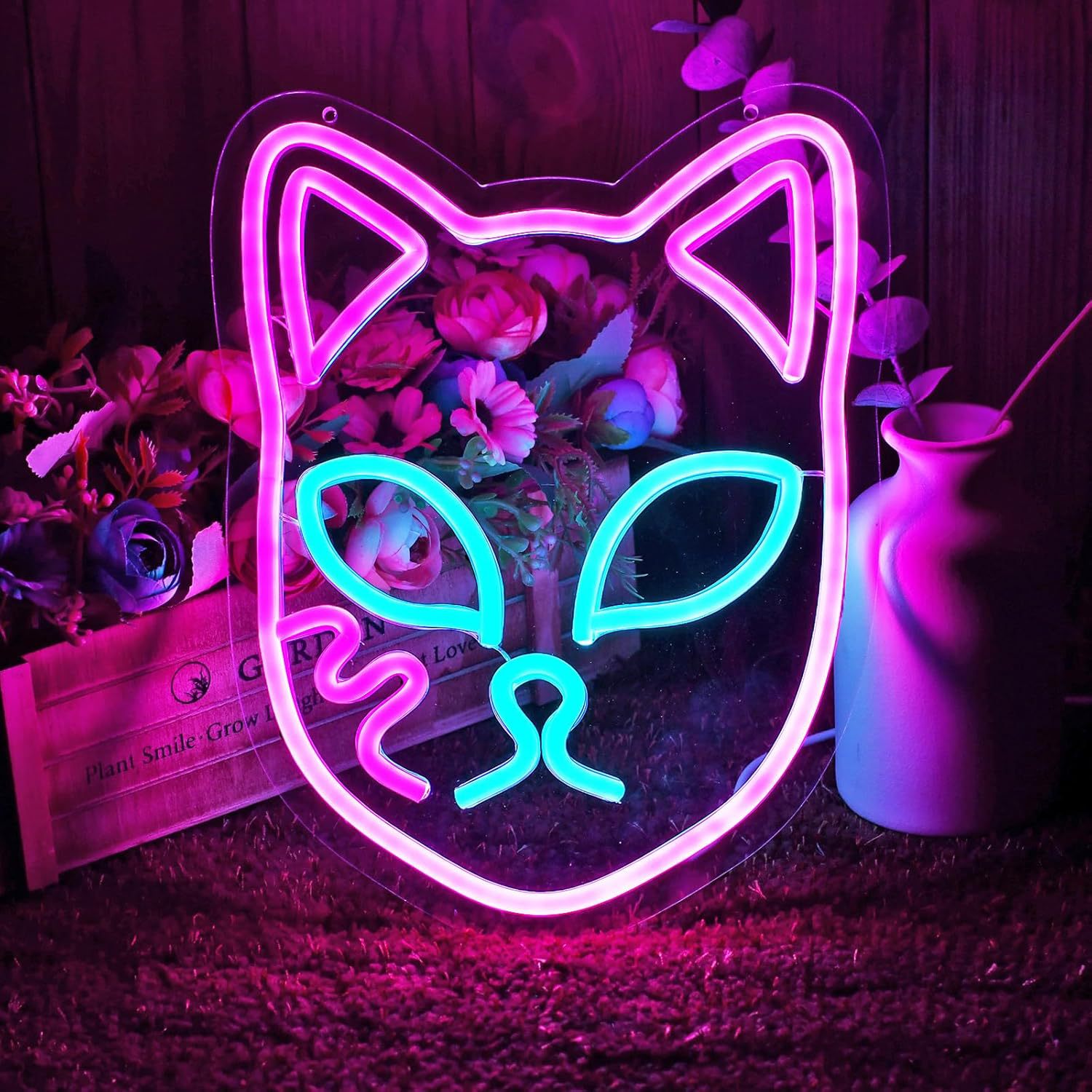 Visage de renard diable 30*24cm