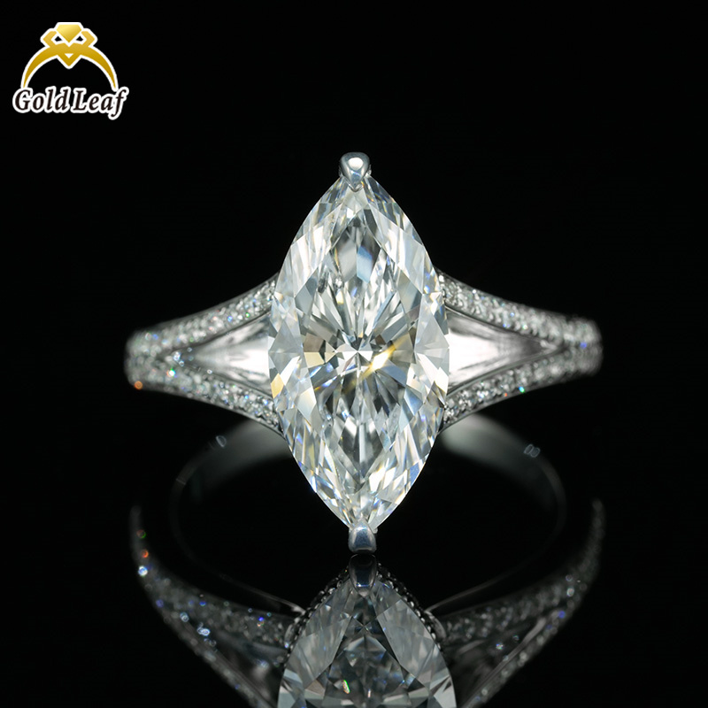 IGI GIA Certificate Marquise Cut Lab Diamond Ring