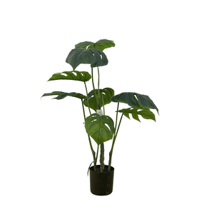 CHUANGFA 75cm 120cm 128cm人工モンステラデリシオサの木フェイクシルク屋外ヤシの木クリスマスの装飾 - Product Image 2