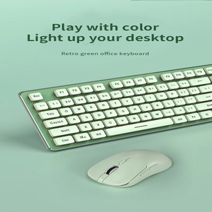 Venta al por mayor de fábrica LANGTU LT600 Bluetooth retroiluminado Panel de metal completo membrana luz monocromática teclado inalámbrico juego de ratón - Product Image 3