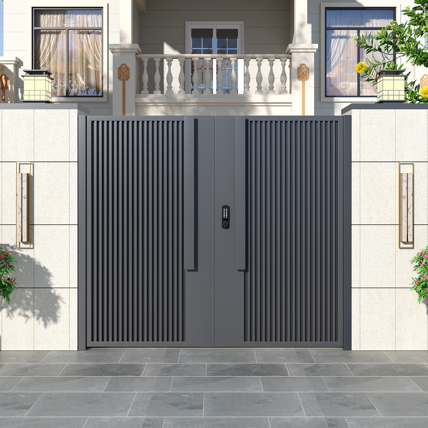 1.8 meters high and 1 meter wide stainless steel door