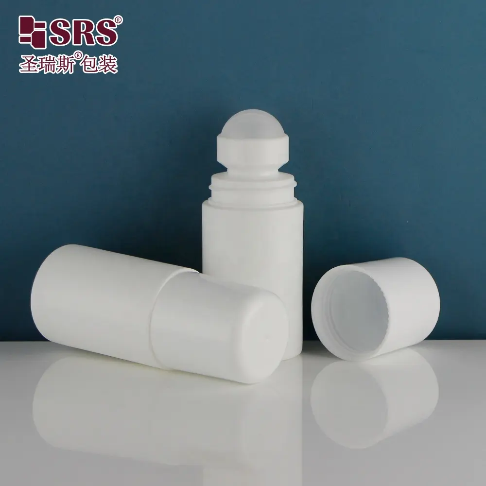 Hollowed PP Ball Custom Solid Color PP Roller Deodorant Gel Wholesale Roll On Bottle