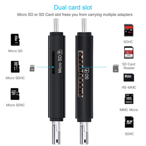 Sd卡读卡器USB C读卡器3合1 USB 2.0 TF/Mic SD智能存储卡读卡器C型OTG闪存驱动器读卡器适配器 - Product Image 3