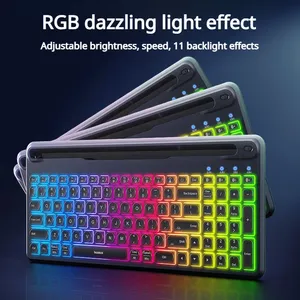 Baseus K03 Wireless <strong>Bluetooth</strong> <strong>Keyboard</strong> Tablet Laptop <strong>Keyboard</strong> Ultrathin with RGB Lighting Effect for Office Computer Ergonomics - Product Image 5