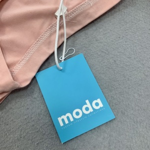 Etiqueta de papel, etiqueta colgante de papel con logotipo y patrón personalizados, etiquetas de papel para ropa, etiquetas colgantes de papel verde tela con cuerda elástica - Product Image 5