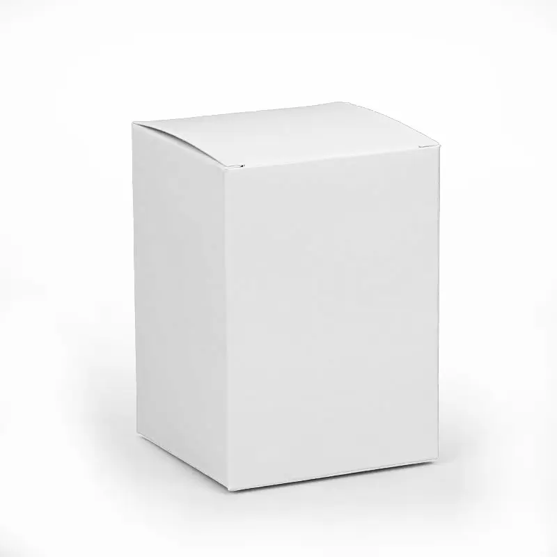 Papel Kraft branco pequeno personalizável, caixa de embalagem multifuncional, papelão em branco, folha de ouro, estampagem em relevo, logotipo