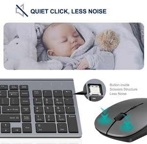 Factory Direct Custom Silent 2.4 Ghz <strong>Wireless</strong> <strong>Keyboard</strong> and Mouse Combo Set for Laptop Desktop - Product Image 2