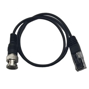 Conector macho coaxial BNC a cable de video convertidor Ethernet macho RJ45 con chaqueta de PVC para micrófono y computadora - Product Image 1