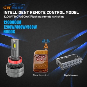T102 h11 h7 hb3 h3 h8 dijital ekran sürücü canbus 1200w 800w 500w yanıp uzaktan kumanda 4575 cips araba için led farlar - Product Image 6