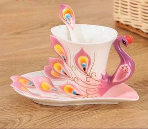 高颜值骨瓷咖啡杯套装创意美观，适合茶具和礼品 - Product Image 6