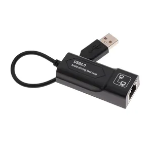 USB 2,0 a RJ45 Ethernet Cable Lan Adaptador convertidor 100Mbps tarjeta de red con cable unidad externa para ordenadores portátiles