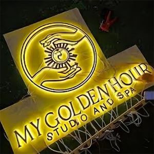 ป้ายไฟ LED ขัดเงาป้ายโลโก้ร้านค้าธุรกิจกลางแจ้งป้ายไฟ LED โฆษณาสัญลักษณ์โลหะส่องสว่างสำหรับชื่อร้าน - Product Image 5