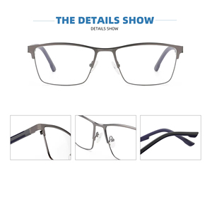 2024 פופולרי צעיר משקפיים מרובעים משקפיים אופטיים מסגרות עסק מתכת זול יוניסקס - Product Image 2