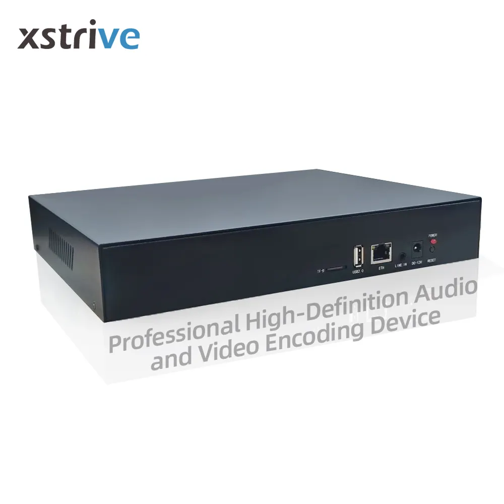 Xstrive IP ENCOD Transmisión en vivo 1080P Codificador de video H.265 H.264 HD SRT RTSP RTMP Codificador de video en red