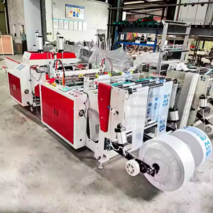 <strong>Automatic</strong> 2 Lanes HDPE LDPE T-shirt Bag <strong>Making</strong> <strong>Machine</strong> with <strong>Handle</strong> - Product Image 5