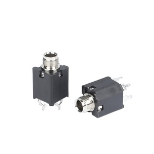 1/4ステレオメスPCBマウント<span class=keywords><strong>5</strong></span>ピン6.35mmオーディオジャックソケット