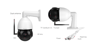 4K WIFI TF SD Card citofono vocale 30X Zoom ottico reale CMOS NVR tracciamento umanoide in metallo IP66 telecamere IP con Zoom PTZ 30X per esterni - Product Image 5