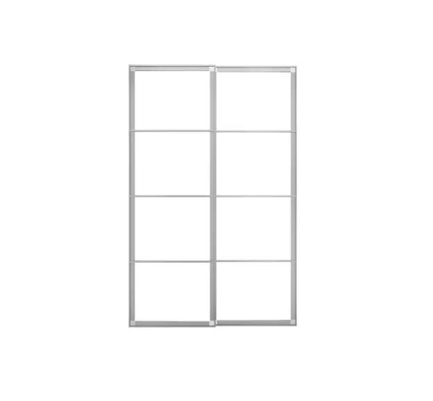 Porta de vidro da porta de vidro do pvc do design das grades brancas com vidro à prova de furricano