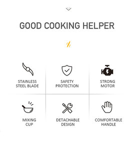 Made in YuYao Industrial Blender 300W With One Speed <strong>Control</strong> With Attachment Whisk and 350 Ml Chopper Cup Great Helper - Product Image 4
