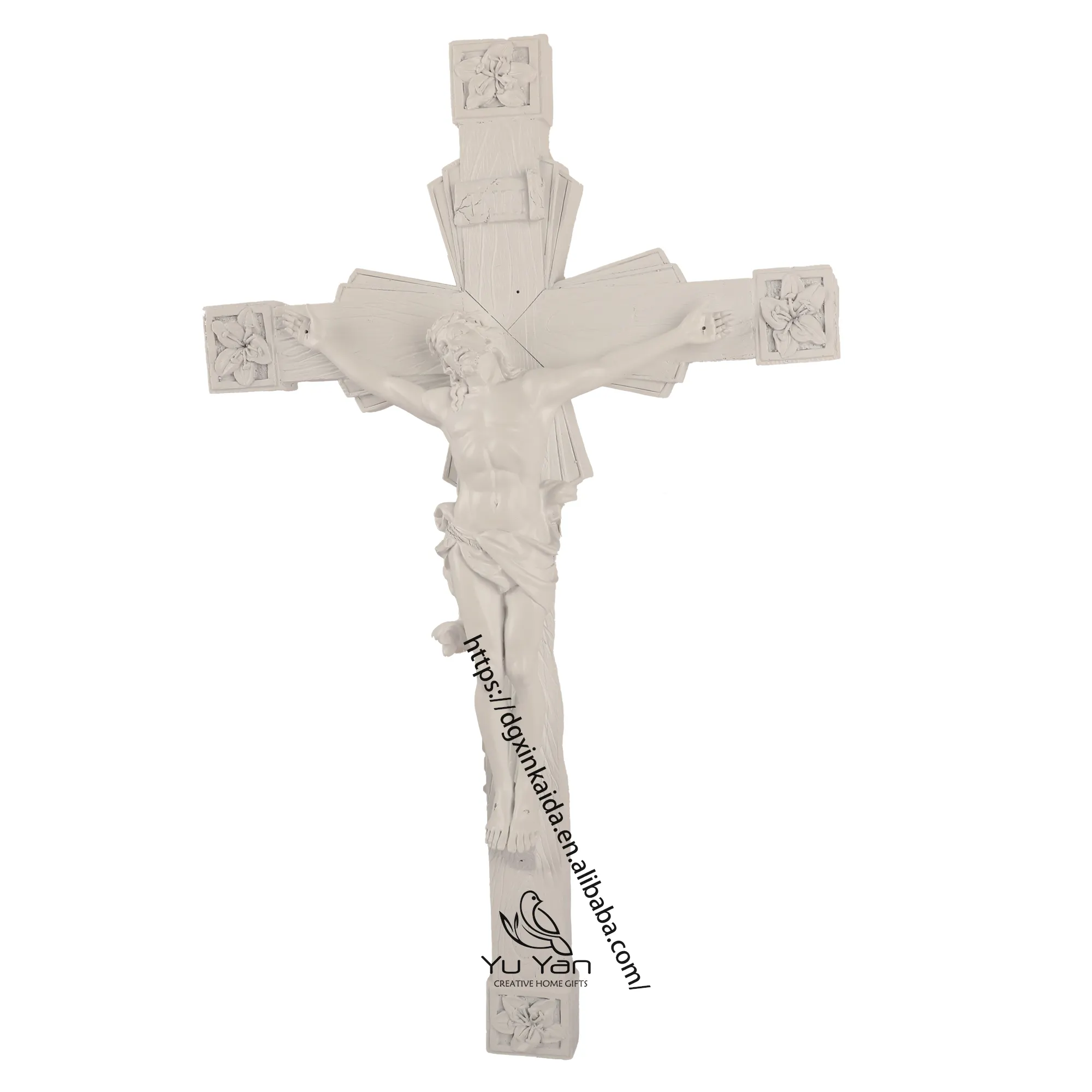 Оптовая Продажа с фабрики католические религиозные статуи из смолы христианский Иисус Распятие Крест Статуэтка Крест Статуя Иисуса